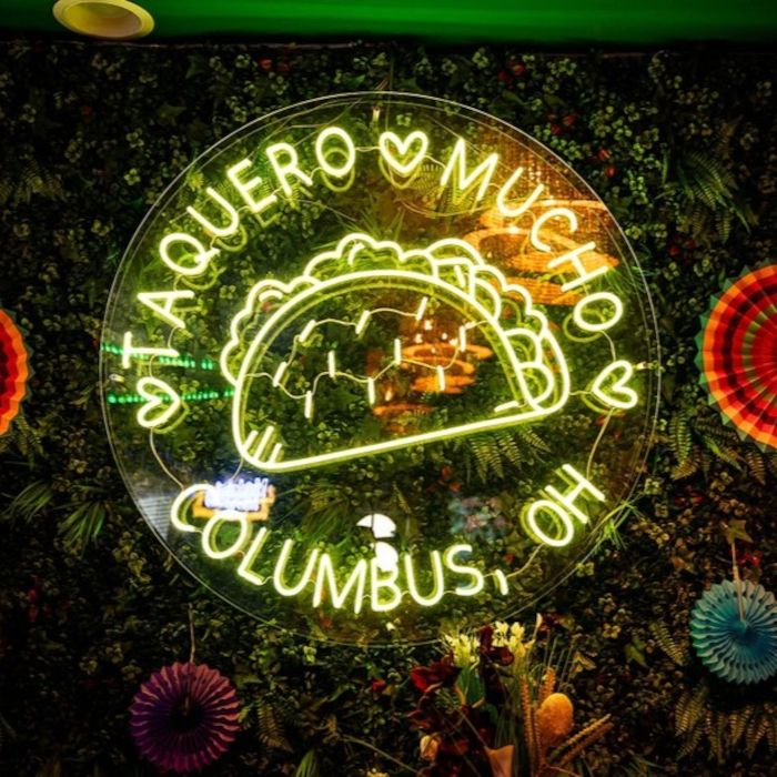 Mexican restaurant sign by Custom Neon® @lupitasmexicancuisine