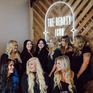 Custom Neon® white logo sign @thebeautyicon