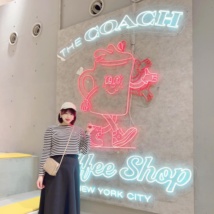 The Coach Coffee Shop animated Custom Neon selfie sign