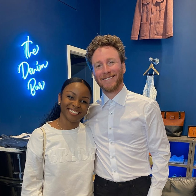 Bobby London San Francisco white Custom Neon® store name sign on a grey blue wall @bobbylondon