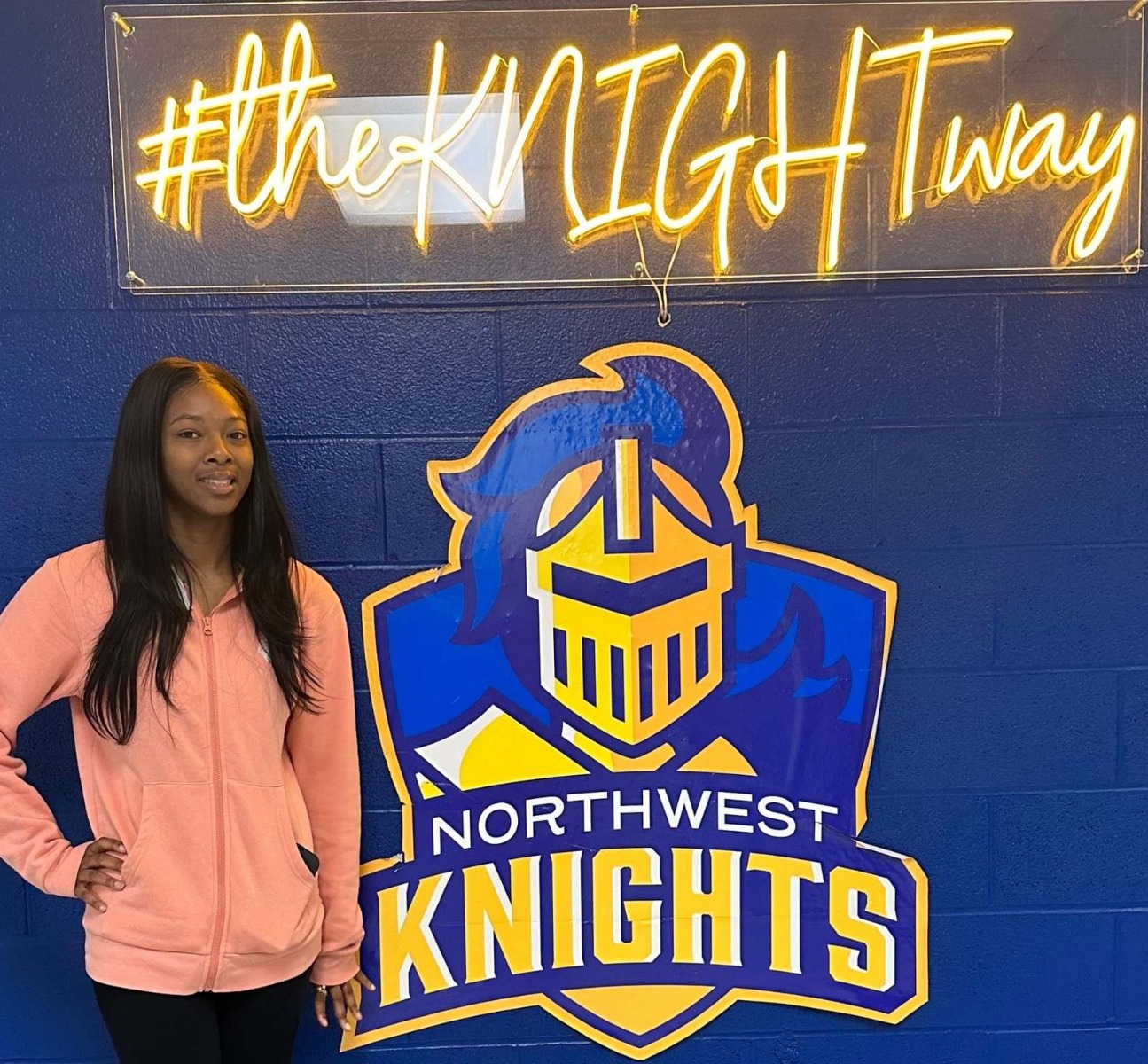 Yellow Hashtag sign for Cincinnati Highschool by Custom Neon® @northwestlocalschooldistrict