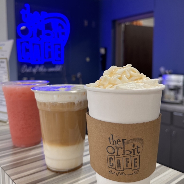 University cafe logo sign by Custom Neon® @museumoftexastechuniversity