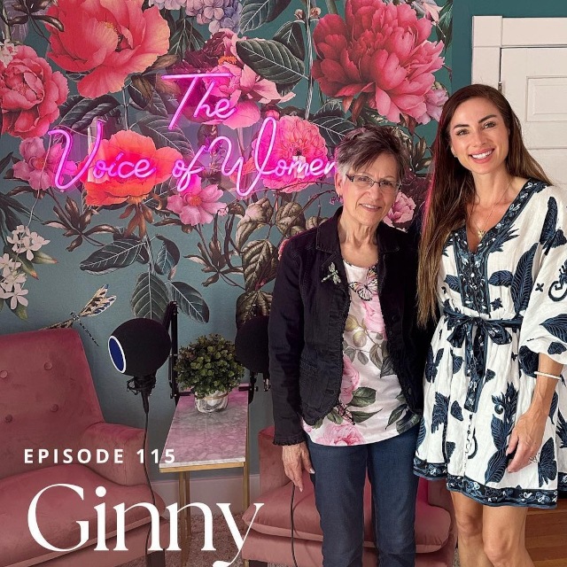 Pink Custom Neon® Podcast sign @voiceofwomenpodcast