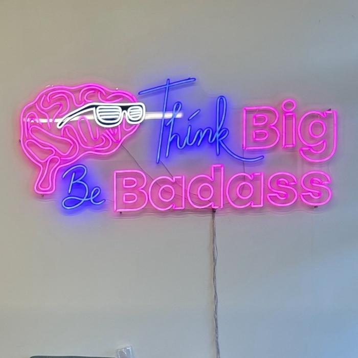 Multicolored office quote sign by Custom Neon® @satorimarketing