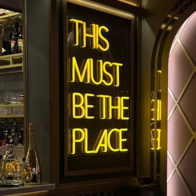 Monaco neon font example