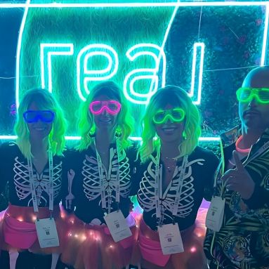 Custom Neon® blue framed sign @timmacyrealtor