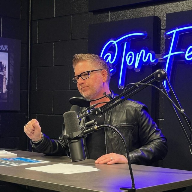 Custom Neon® Youtube channel handle sign @tomferry