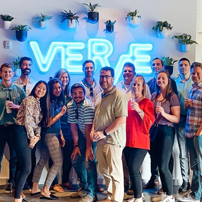 Blue Custom Neon® St Louis business logo sign @subtext_living