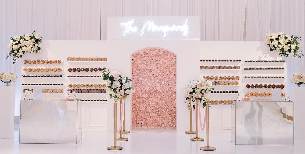 Custom Neon® white wedding name sign @badercollective